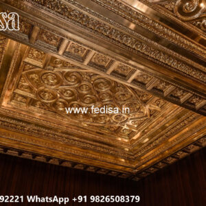 Wooden Classic Ceiling Design Pop Plus Minus Latest Design 2026 No-6559