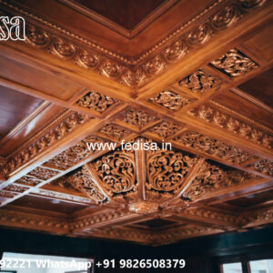 Wooden Classic Ceiling Design Home Pop Design No-6563