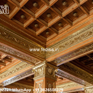 Wooden Classic Ceiling Design Down Ceiling Design For Bedroom No-6588