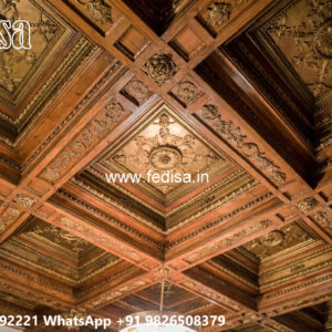 Wooden Classic Ceiling Design Simple Pop Design For Hall No-6605