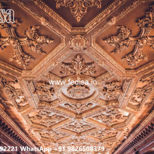 Wooden Classic Ceiling Design Bedroom Ceiling Design With Fan No-6630