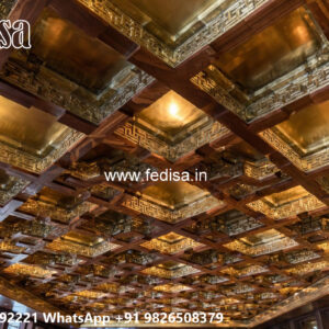 Wooden Classic Ceiling Design Gypsum Board Ceiling Design No-6641