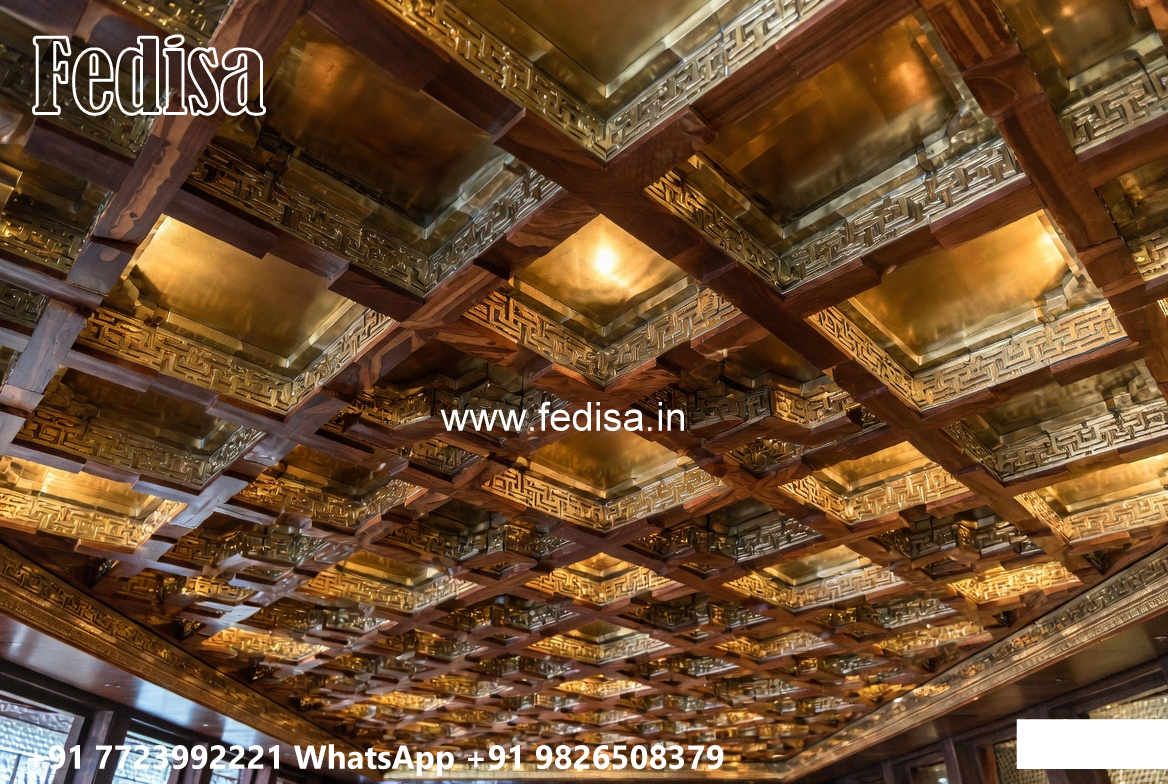 Wooden Classic Ceiling Design Gypsum Board Ceiling Design No-6641