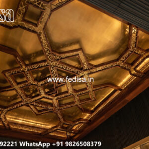 Wooden Classic Ceiling Design Pop Design For Roof Plus Minus No-6655