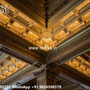 Wooden Classic Ceiling Design Plus Minus Pop Design For Room No-6670