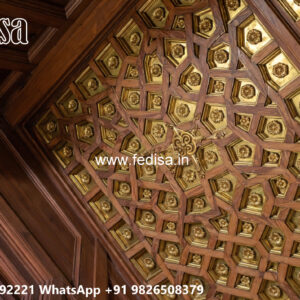 Wooden Classic Ceiling Design Master Bedroom Ceiling Design Ideas No-6677