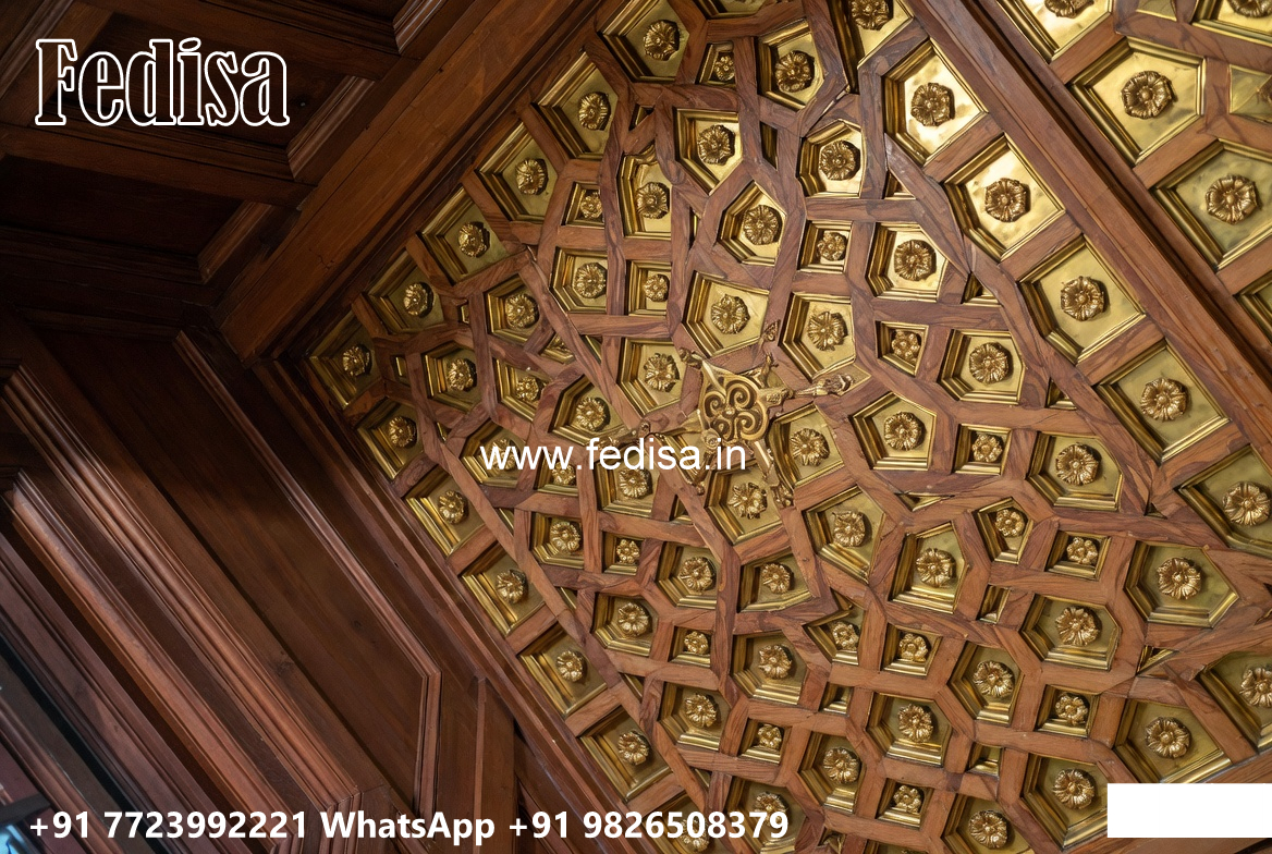 Wooden Classic Ceiling Design Master Bedroom Ceiling Design Ideas No-6677