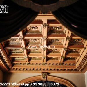Wooden Classic Ceiling Design Dining Room Ceiling Design No-6678