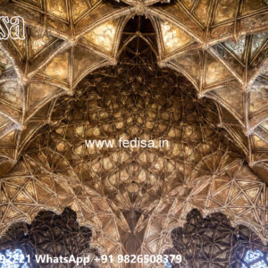 Wooden Classic Ceiling Design Pop Corner Design No-6680