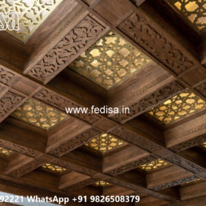 Wooden Classic Ceiling Design Down Ceiling Design For Drawing Room No-6714