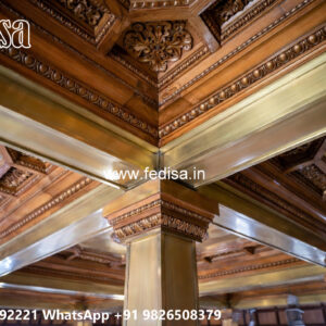 Wooden Classic Ceiling Design Pvc Pop Design No-6716