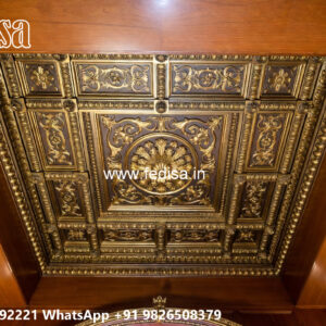 Wooden Classic Ceiling Design Balcony Pop Design No-6744