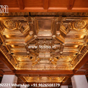 Wooden Classic Ceiling Design Simple Ceiling Design For Living Room No-6760