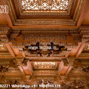 Wooden Classic Ceiling Design Restaurant Ceiling Design No-6761