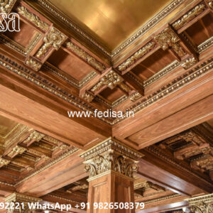 Wooden Classic Ceiling Design False Ceiling Cost For Living Room No-6766