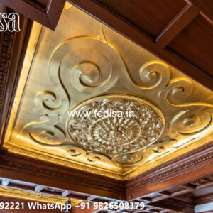Wooden Classic Ceiling Design Ceiling Glass Design No-6794