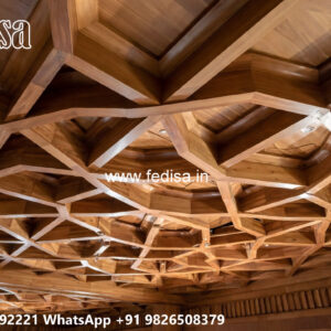Wooden Classic Ceiling Design False Ceiling Wallpaper No-6839