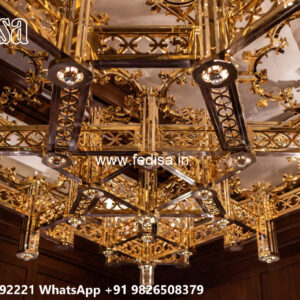 Wooden Classic Ceiling Design Pop Roof Design For Bedroom No-6873