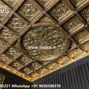 Wooden Classic Ceiling Design Living Room Ceiling Light Ideas No-6878