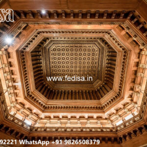 Wooden Classic Ceiling Design Pooja Room Pop Design No-6879