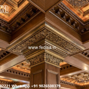 Wooden Classic Ceiling Design Pop Design For Room Plus Minus No-6881