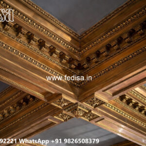 Wooden Classic Ceiling Design Ceiling Paint Color Design No-6891