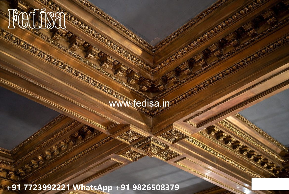 Wooden Classic Ceiling Design Ceiling Paint Color Design No-6891