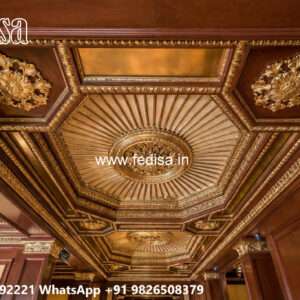 Wooden Classic Ceiling Design Pooja Room Ceiling Design No-6896