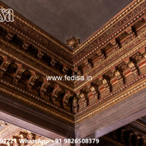 Wooden Classic Ceiling Design Cement Ceiling Corner Design No-6912