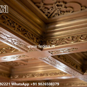 Wooden Classic Ceiling Design Square Pop Design No-6934