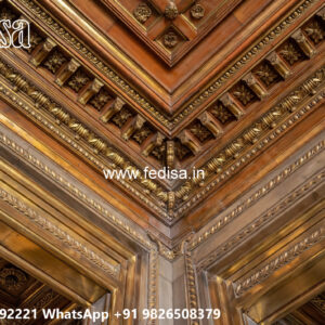 Wooden Classic Ceiling Design Drawing Room Ceiling No-6940