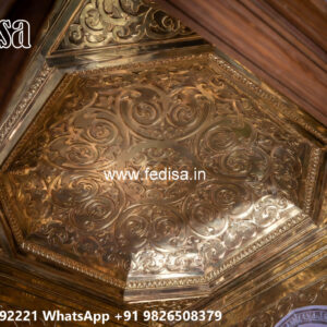 Wooden Classic Ceiling Design Simple Pop Design For Hall With Two Fans No-6950