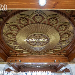 Wooden Classic Ceiling Design Simple Ceiling Cement Plaster Design No-6959
