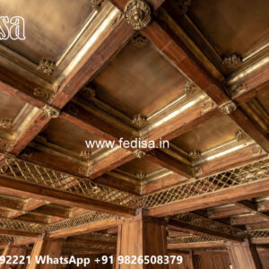 Wooden Classic Ceiling Design Simple Design Pop No-6960