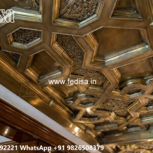 Wooden Classic Ceiling Design Office False Ceiling No-6970