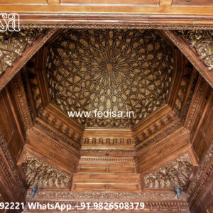 Wooden Classic Ceiling Design Gypsum Design 2026 No-6982