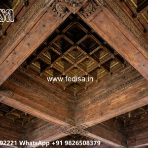 Wooden Classic Ceiling Design Pop Latest Design For Hall No-6986