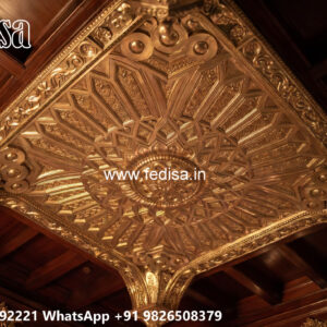 Wooden Classic Ceiling Design Square False Ceiling Design No-7010