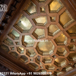 Wooden Classic Ceiling Design Latest Plus Minus Pop Design For Lobby No-7011