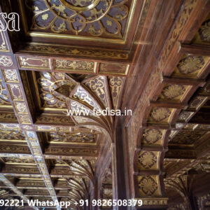 Wooden Classic Ceiling Design Cafe Ceiling Design No-7021
