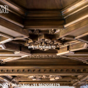 Wooden Classic Ceiling Design Dining Hall False Ceiling No-7033