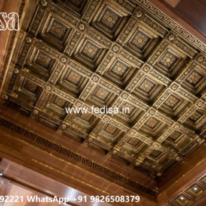 Wooden Classic Ceiling Design Wall False Ceiling Design No-7038