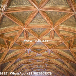 Wooden Classic Ceiling Design Kitchen Pop Plus Minus Design No-7049