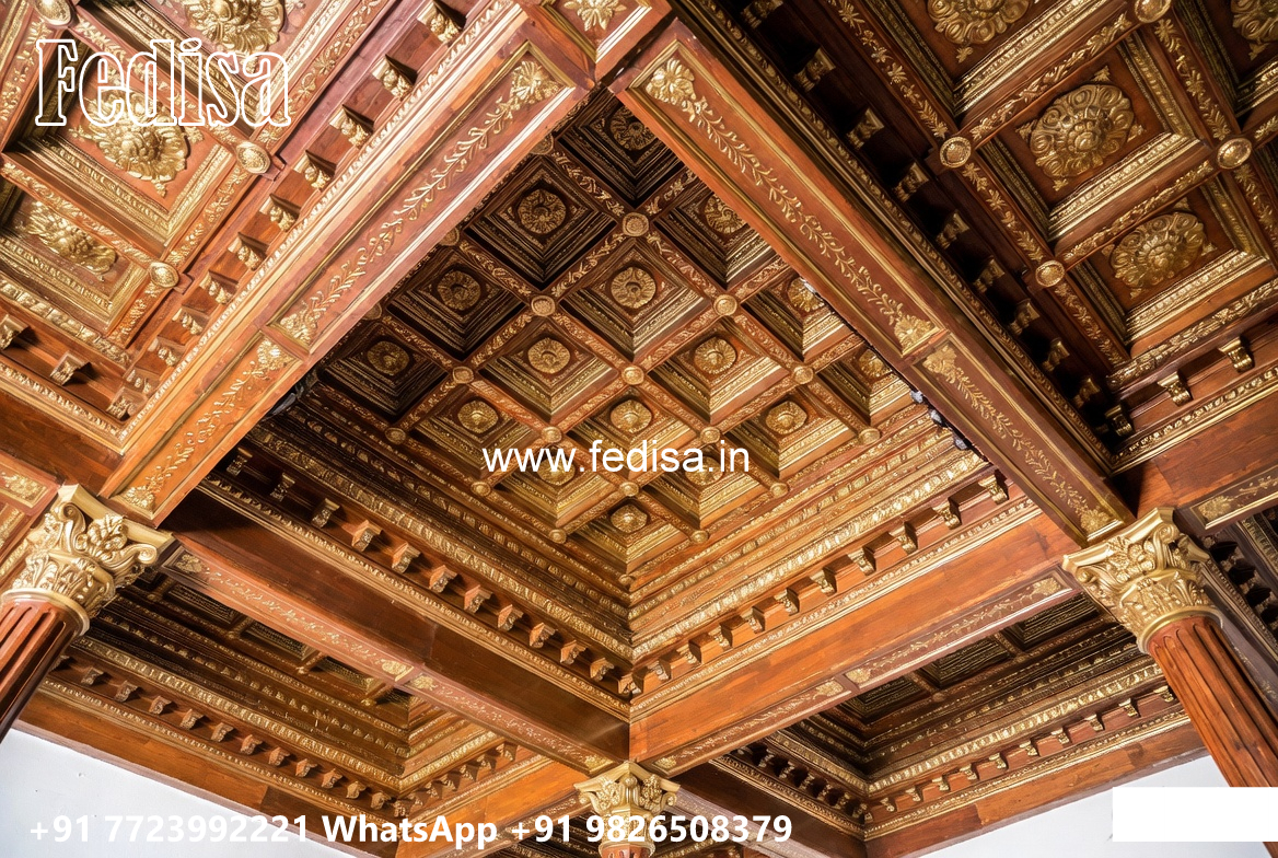 Wooden Classic Ceiling Design Bed Ceiling Design No-7052