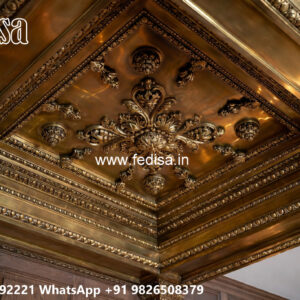 Wooden Classic Ceiling Design Hall False Ceiling Design 2026 No-7055