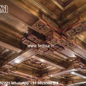 Wooden Classic Ceiling Design Latest Pop Design For Room No-7057