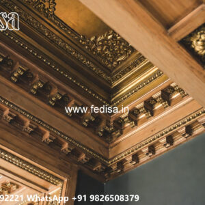 Wooden Classic Ceiling Design Ceiling Flower Design Color No-7059