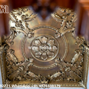 Wooden Classic Ceiling Design Pop Border Patti Design No-7069