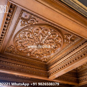 Wooden Classic Ceiling Design Ceiling Painting Design For Hall No-7080