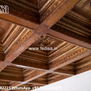 Wooden Classic Ceiling Design Modern Pop Design For Hall No-7094